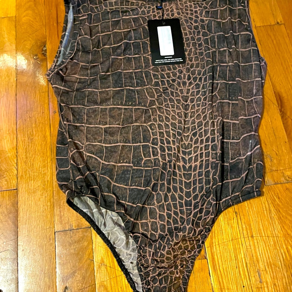 Snake print bodysuit
